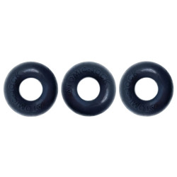 Oxballs Pack de 3 Cockrings Do-Nut 1 20 mm Noirs